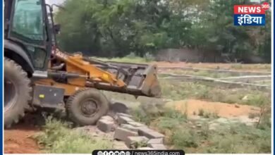 Bulldozer runs illegal plotting