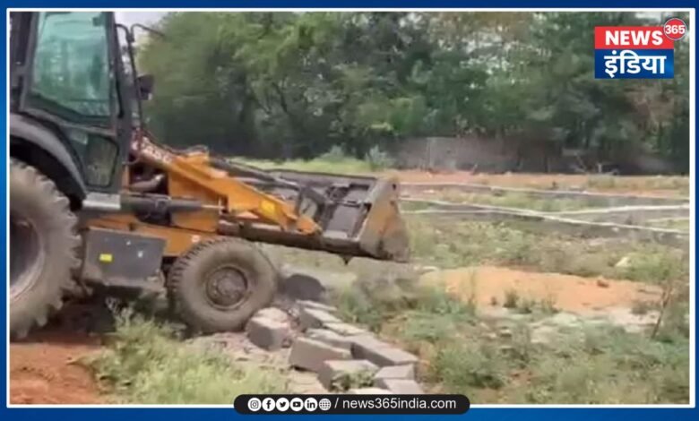 Bulldozer runs illegal plotting