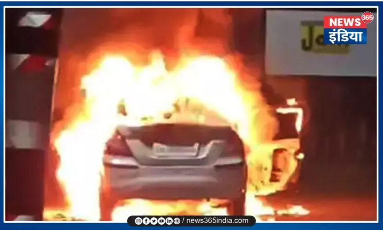 fire In car Korba