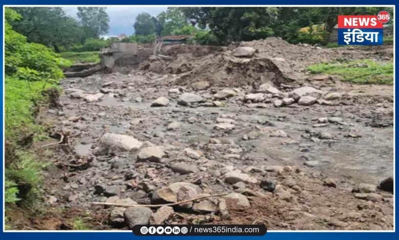 Road Washed Away By Rain