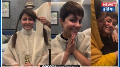 Hina Khan Hair Cut Video